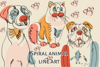 make your pet into line art