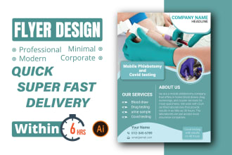 urgent professional business corporate flyer design in 6 hours