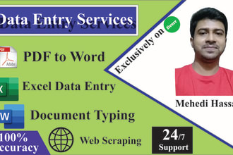 do your data entry, typing , web research