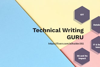 be your technical writer for iot, big data, database and IT