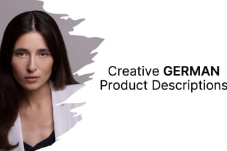 write creative product descriptions in german