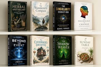 do book cover design or ebook cover for kindle and print