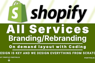 build your premium shopify website with full branding