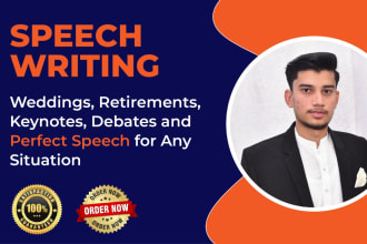 write motivational, persuasive, professional  and perfect speech on any topic