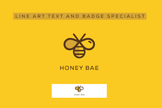 do new modern line art text and badge logo design