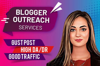 do SEO backlinks through blogger outreach high quality link building service
