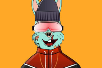 design nft art cartoon collection for crypto blockchain