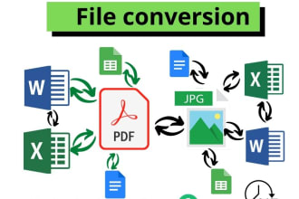 convert pdf to word, excel or CSV manual typing
