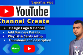 create youtube channel setup and optimize