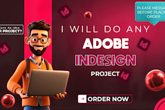 do any adobe indesign project