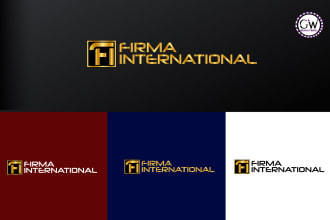 create modern business logo design with copyrights