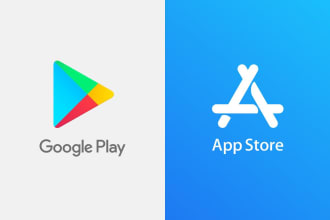 upload or publish your android or ios app on my google play or appstore account