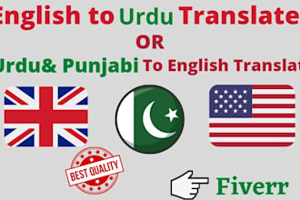 professionally translate english into urdu and punjabi