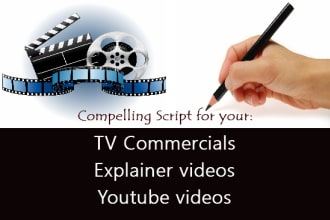 write an engaging script for your TV commercials and videos