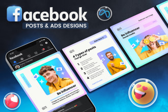 design stunning facebook ads creative and post images