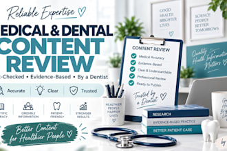 review and fact check your medical or dental content