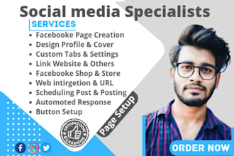 create, optimize and manage facebook business page, fan page, fb shop
