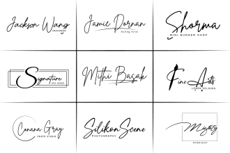 design handwritten ,signature, scripted, wordmark logo