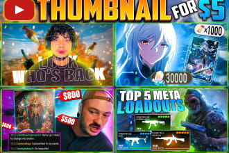 do gaming thumbnail like genshin, cod, dota 2