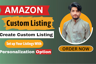 create amazon custom listing and personalized product listings