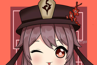 draw anime chibi style art just 5 dollar
