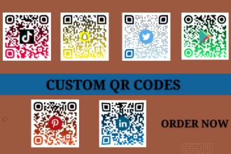 design unique, professional, custom  qr code, qr code generator with logo