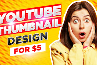design amazing clickbait youtube thumbnail
