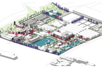do schematic diagram illustration for architectural and landscape visualization