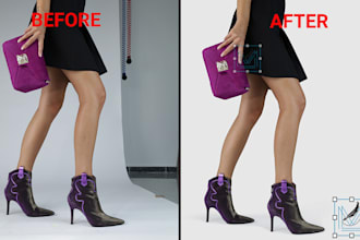 edit and retouch any shoes, footwear and lifestyle