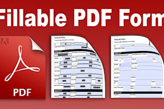 create professional pdf fillable form or redesign