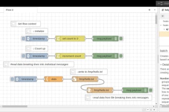 develop nodered flows for your use case