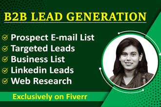 do targeted b2b lead generation linkedin leads and web research for sales