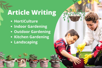 write horticulture, kitchen gardening and agriculture blogs