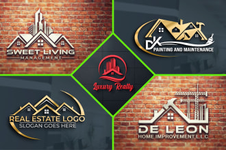 design modern real estate or construction logo for business