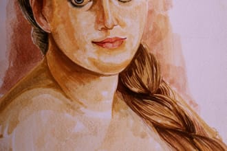 make single,couple,family,pet portrait from watercolor
