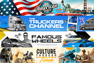 design a catchy youtube banner, logo and watermark