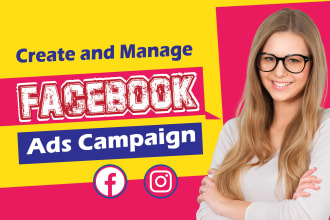 be your facebook ads campaign manager and fb ads campaign
