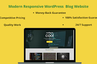 create a blog website for you on wordpress