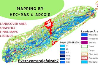 create a gis map of data and your study area using arcgis, qgis