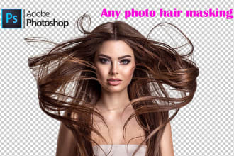 do any photoshop hair masking or image masking