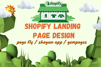 build shopify landing page with pagefly, gempage or zipfly page builder