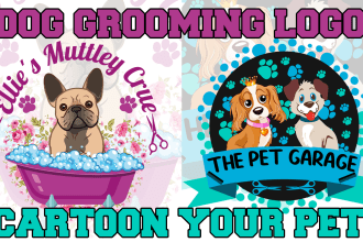 design dog grooming logo for your store