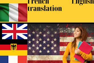 expert translator for english french italian german