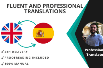 do a fluent translation from english to spanish