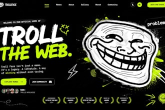 develop meme website and crypto cryptocurrency website