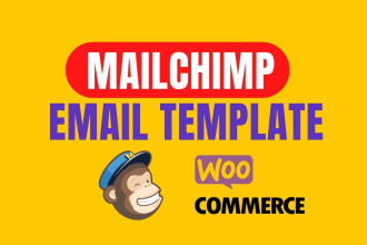 make mailchimp email template and woocommerce automation