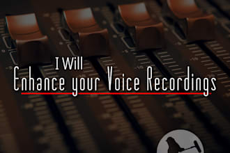enhance and edit your voice recordings