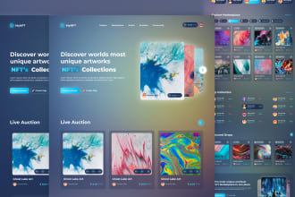 design nft website, crypto website, web3 website UI UX design in figma