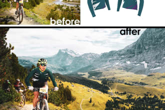 edit images of products, people, colours and backgrounds in photoshop