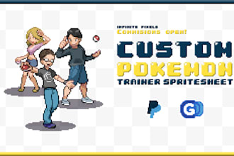 create a pokemon trainer sprite sheet